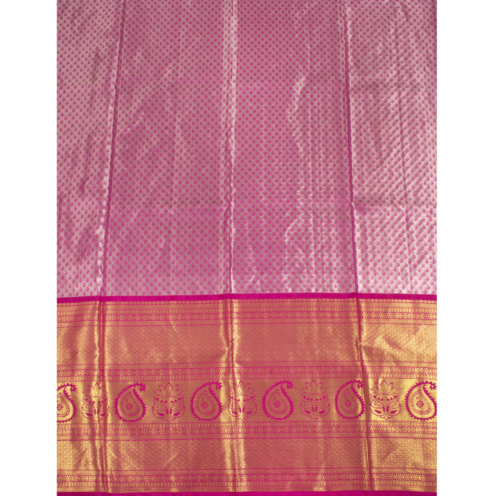 Universal Size Pure Zari Kanchi Pattu Pavadai Material 10055454