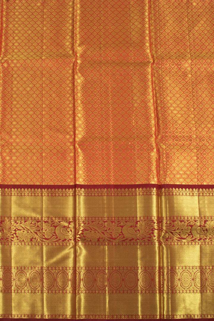 Universal Size Pure Zari Kanjivaram Tissue Silk Pattu Pavadai Material 10058079