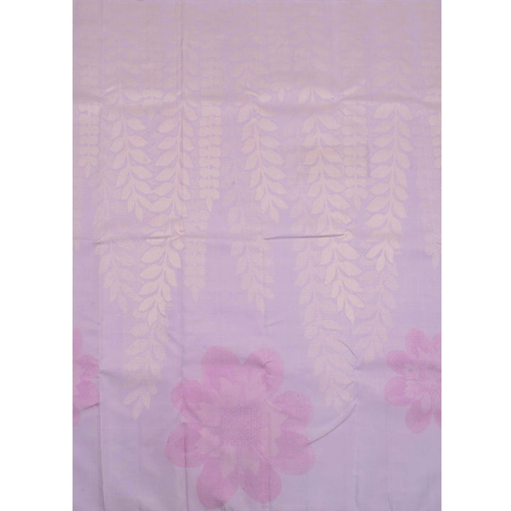 Handloom Pure Zari Borderless Jacquard Kanjivaram Silk Saree 10057046