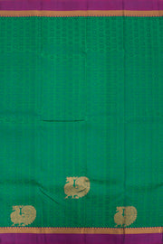 Forest Green Pure Zari Jacquard Kanjivaram Silk Saree 10059189