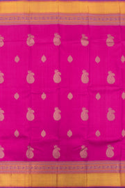 Hot Pink Pure Zari Kanjivaram Silk Saree 10059191