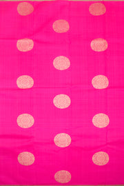 Hot Pink Pure Zari Borderless Kanjivaram Silk Saree 10059194
