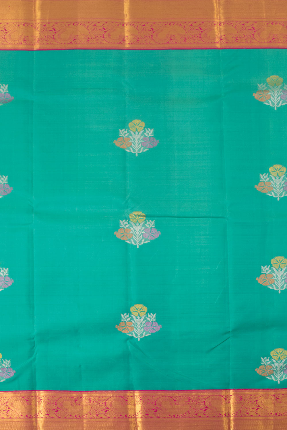 Jade Green Korvai Kanjivaram Silk Saree 10060026