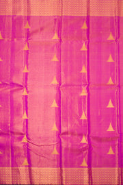 Fuchsia Pink Pure Zari Kanjivaram Tissue Silk Saree 10061456