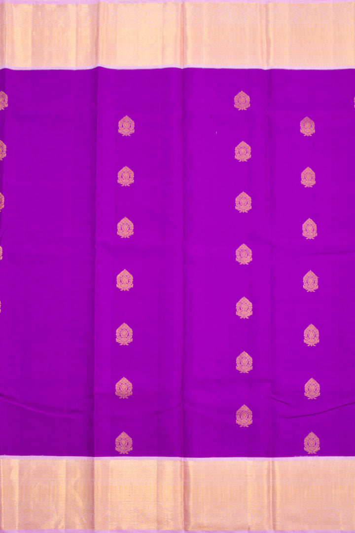 Purple Pure Zari Korvai Kanjivaram Silk Saree 10061492