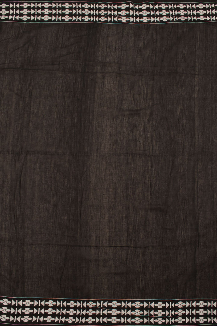 Black Bengal Cotton Saree 10059309