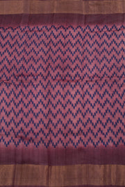 Hand Block Printed Tussar Silk Saree 10059322