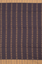 Navy Blue Bengal Cotton Saree 10059327