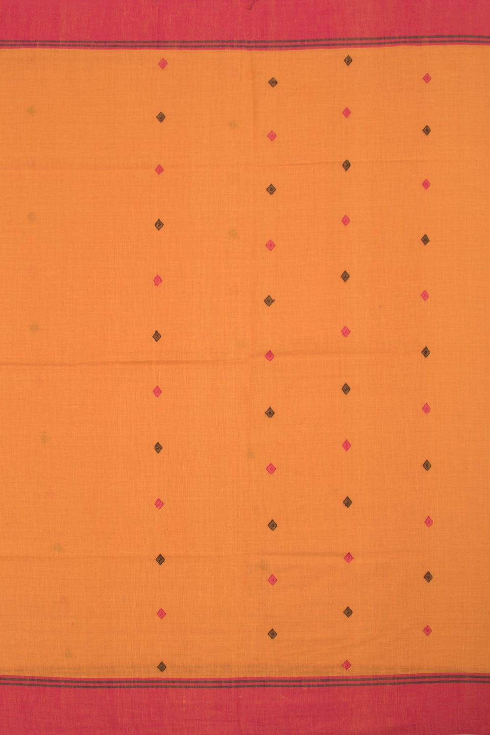 Orange Bengal Cotton Saree 10059328