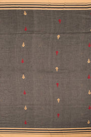 Elephant Grey Bengal Cotton Saree 10059330