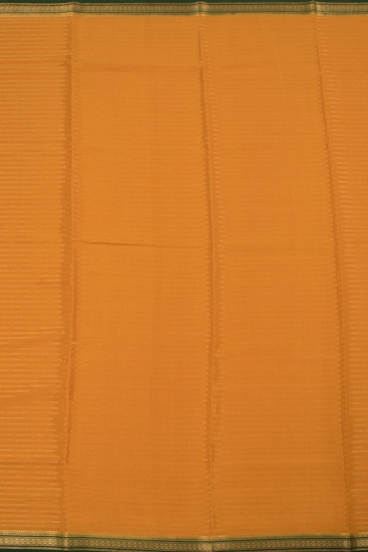 Turmeric Yellow Mysore Crepe Silk Saree 10059430