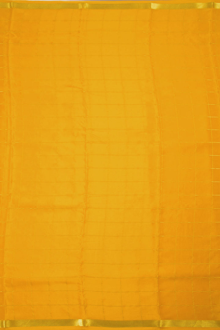 Chrome Yellow Mysore Crepe Silk Saree 10060231