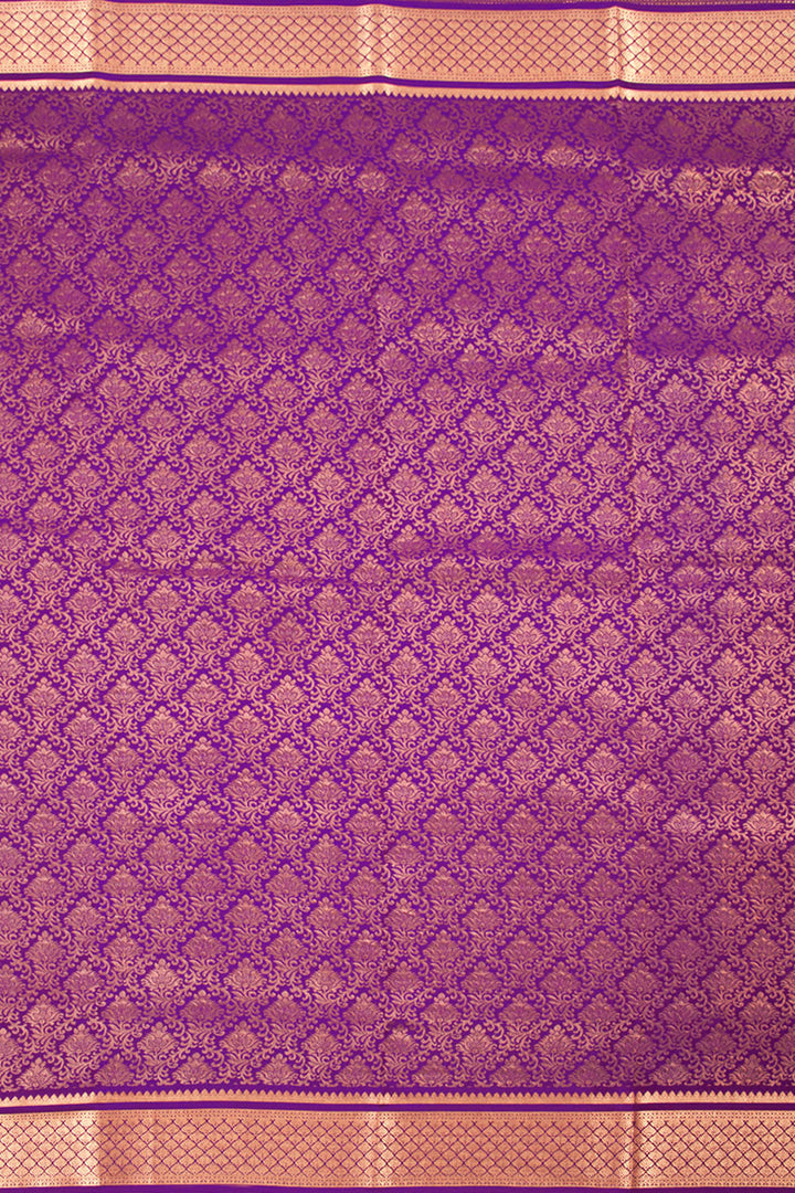 Violet Mysore Crepe Silk Saree 10060488