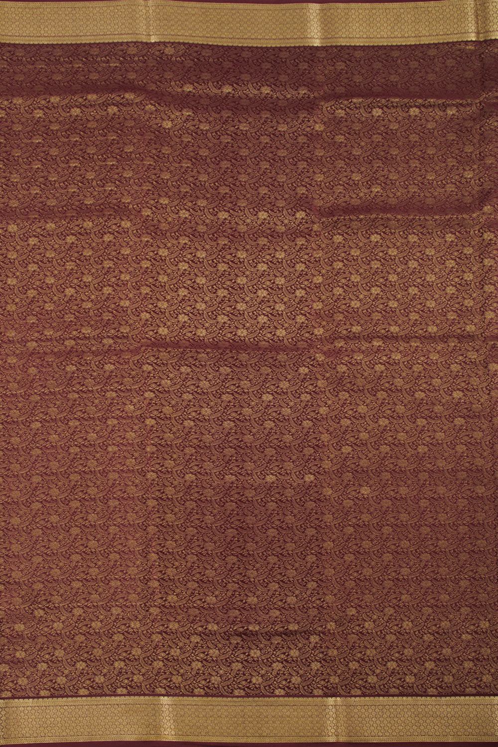 Burgundy Mysore Crepe Silk Saree 10060494