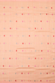 Pastel Peach Handloom Chanderi Saree 10059681