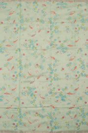 Pastel Green Printed Chanderi Silk Cotton Saree 10059689