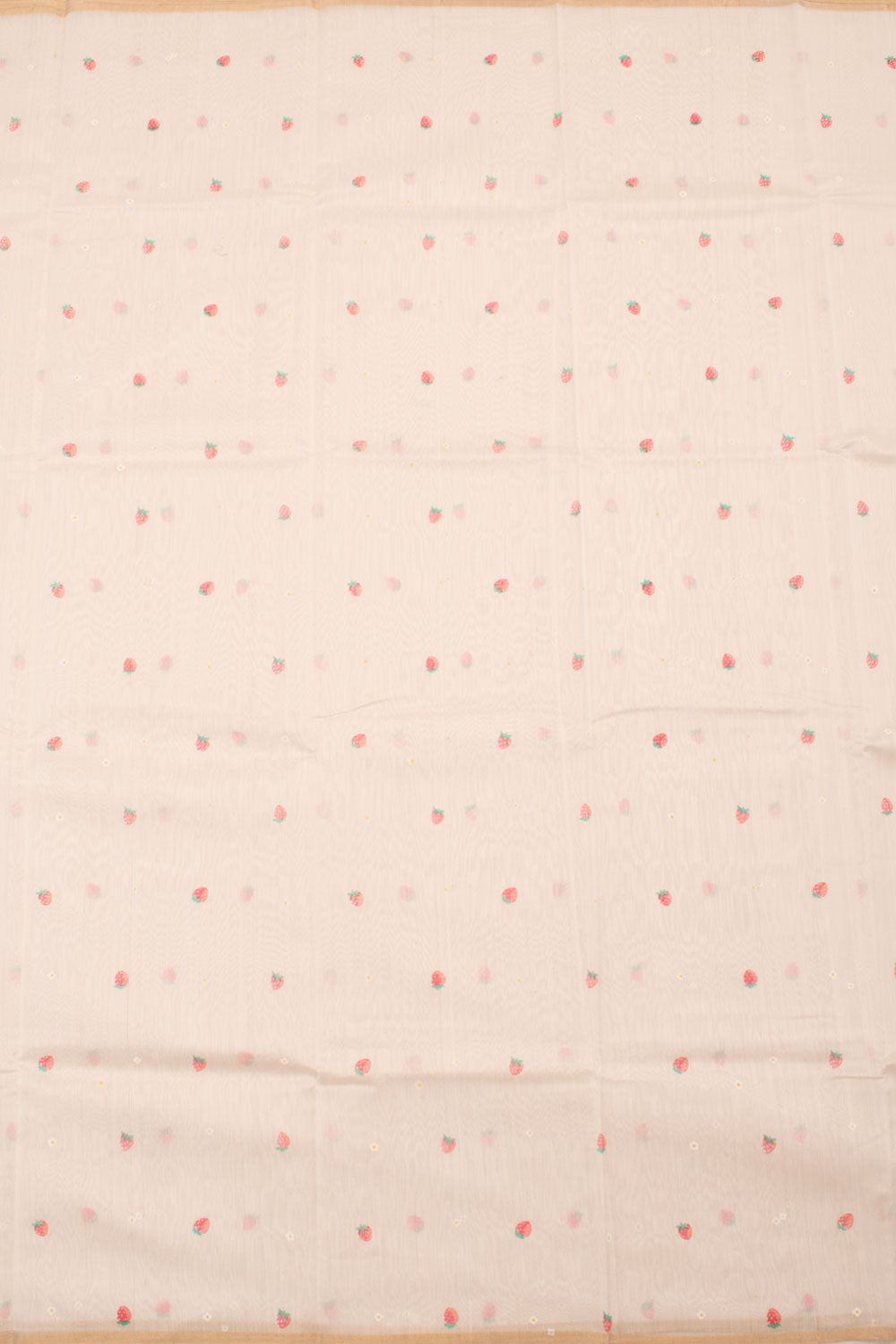 Pastel White Handloom Chanderi Silk Cotton Saree 10059691