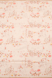 Pastel White Handloom Chanderi Silk Cotton Saree 10059692