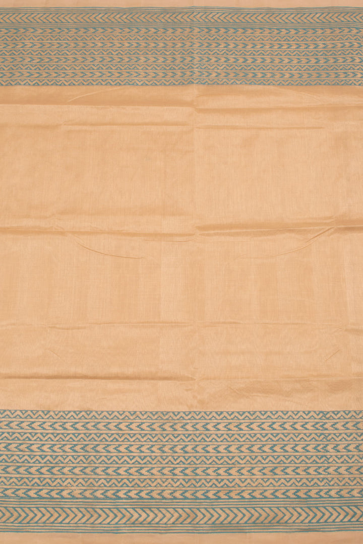 Hand Block Printed Mangalgiri Silk Saree 10058527