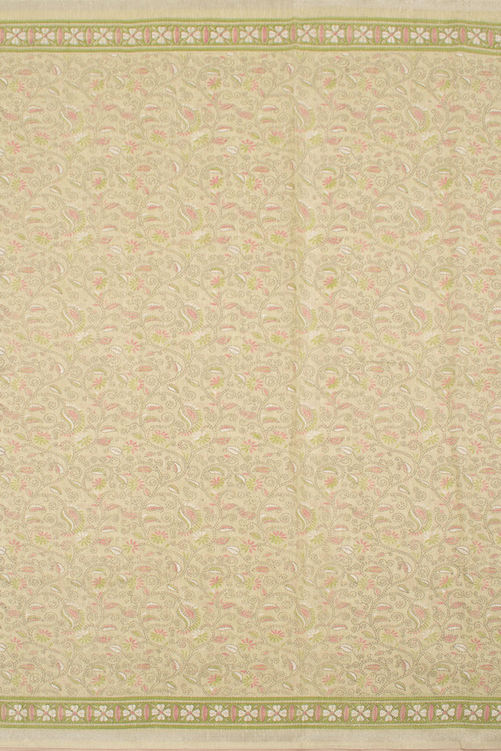 Hand Block Printed Silk Cotton Saree 10059299