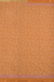 Hand Block Printed Khadi Cotton Saree 10059305