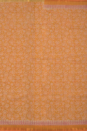 Hand Block Printed Khadi Cotton Saree 10059306