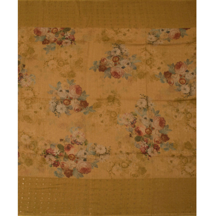 Digital Printed Handloom Linen Saree 10053685