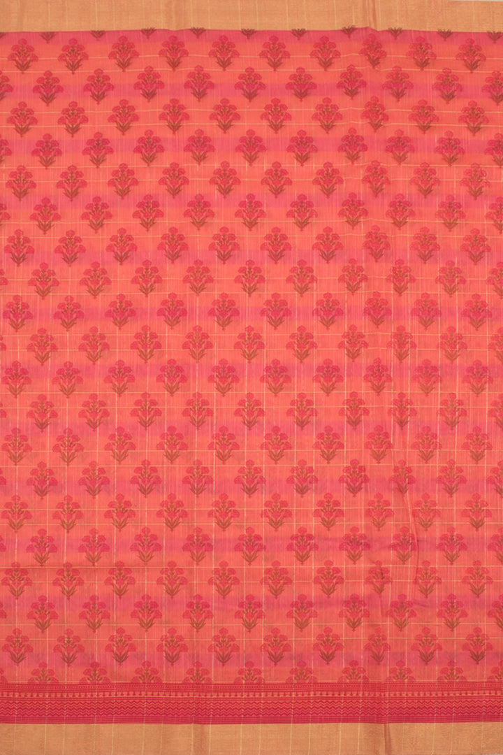 Hand Block Printed Silk Cotton Saree 10059303