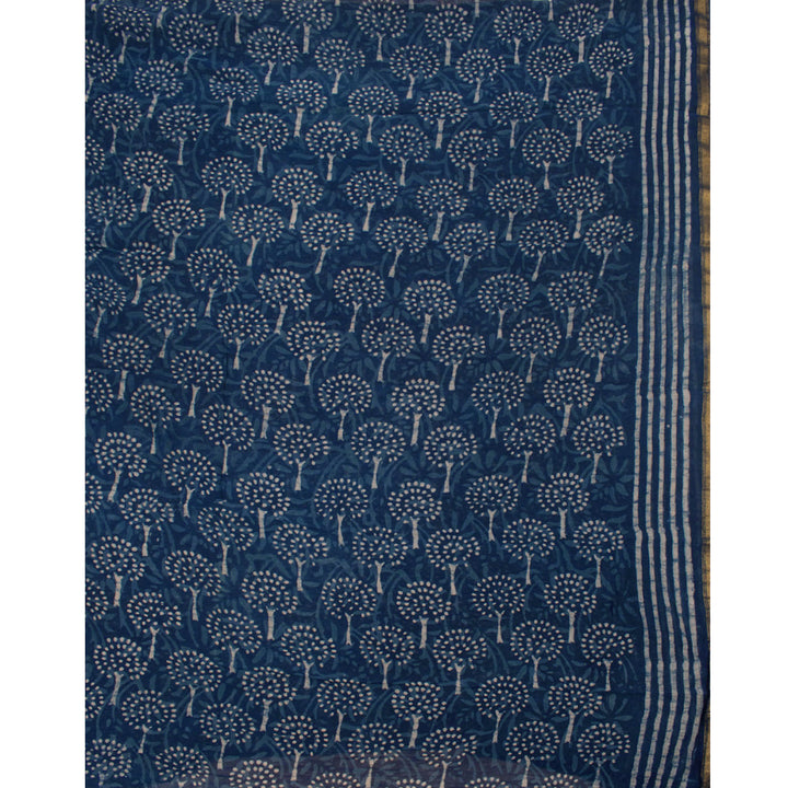 Hand Block Printed Chanderi Cotton Salwar Suit Material 10055054