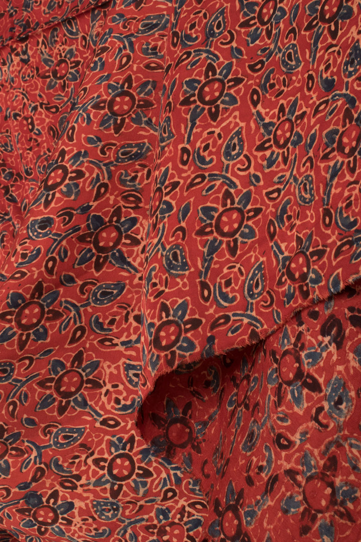Ajrakh Printed 2-Piece Modal Silk Salwar Suit Material 10058980