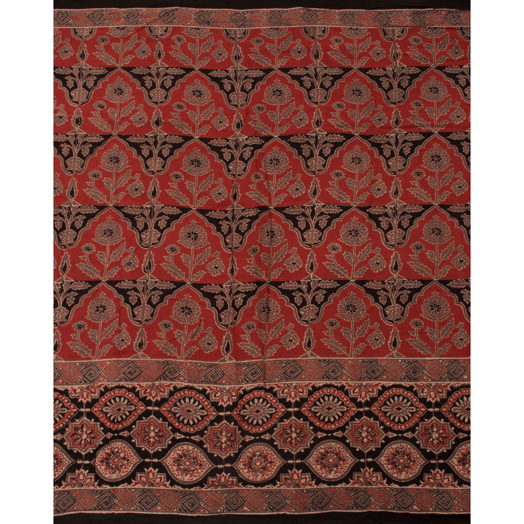 Ajrakh Printed Cotton Saree 10054111