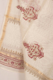 Hand Block Printed Chanderi Silk Cotton Dupatta 10058193