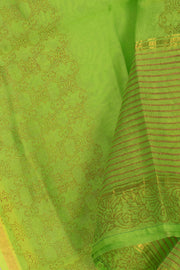 Hand Block Printed Chanderi Silk Cotton Dupatta 10058194