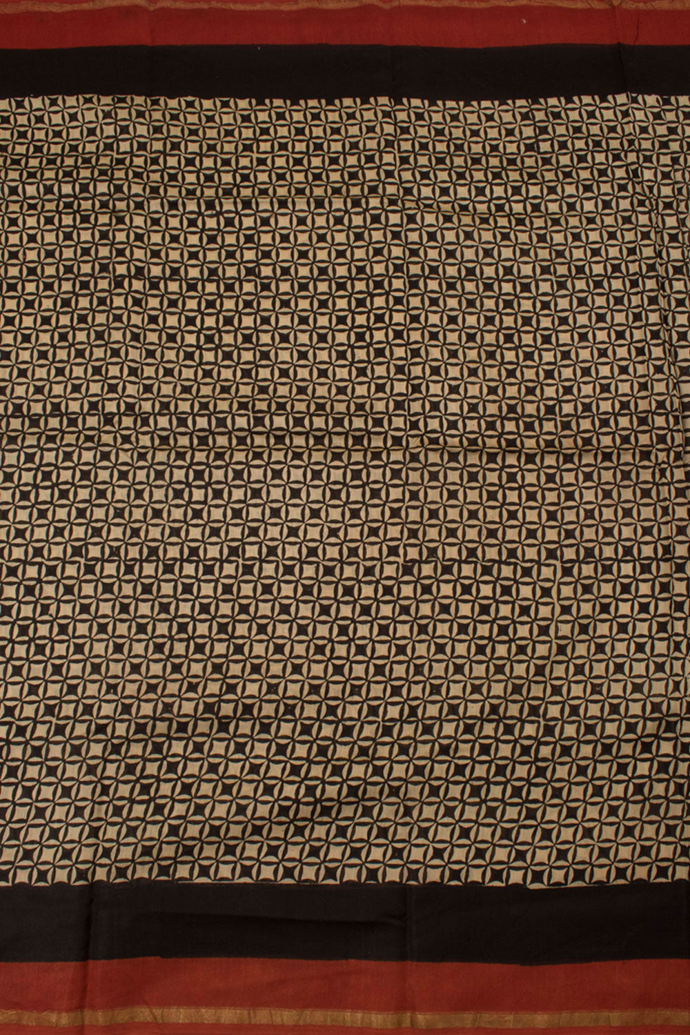 Hand Block Printed Chanderi Silk Cotton Saree 10058168