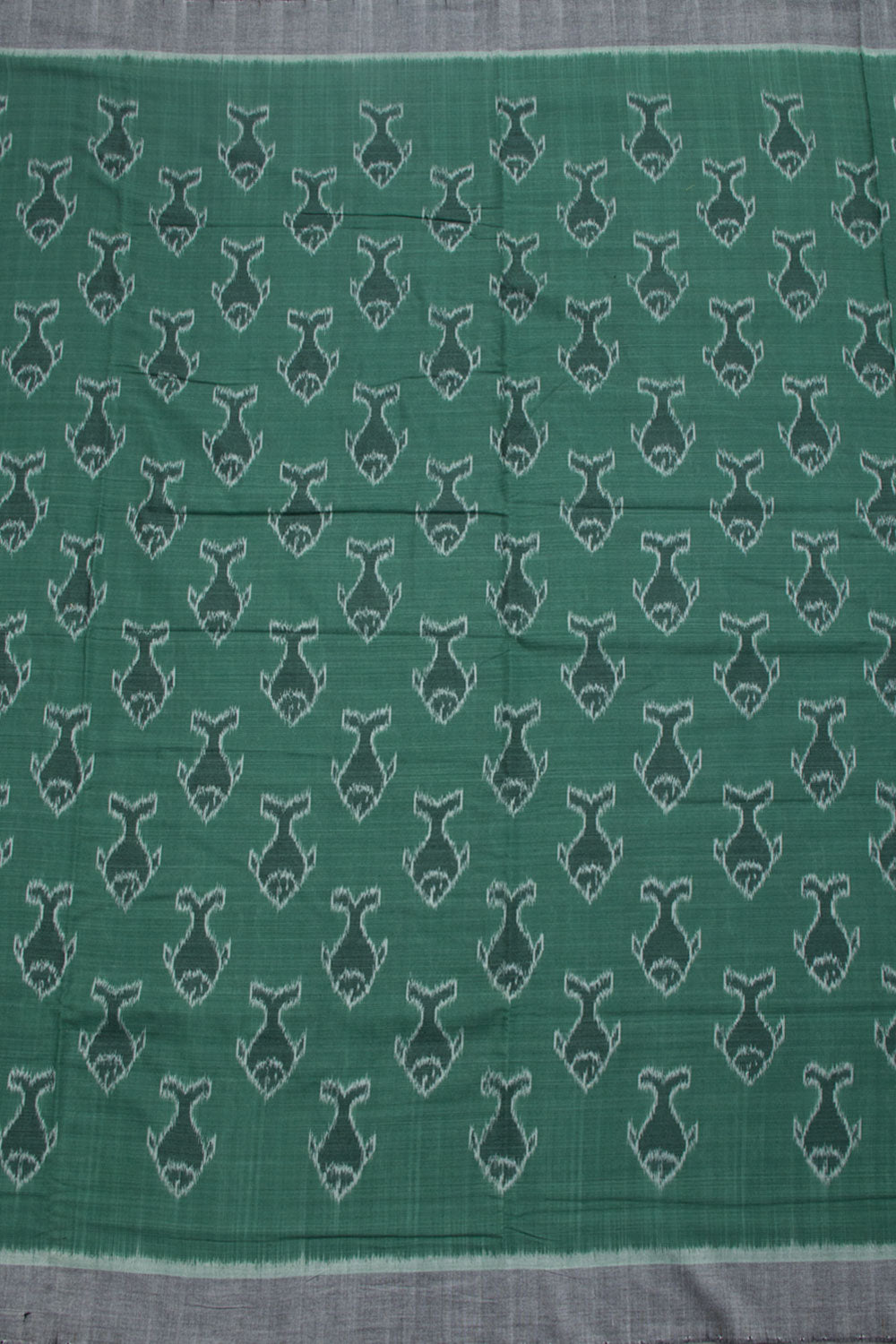 Green Handloom Odisha Ikat Cotton Saree 10060298