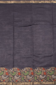Grey Chhattisgarh Tussar Silk Saree 10056999