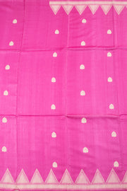 Rose Pink Chhattisgarh Tussar Silk Saree 10059703