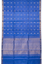 Azure Blue Chhattisgarh Tussar Silk Saree 10059704
