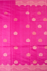 Hot Pink Chhattisgarh Tussar Silk Saree 10059711