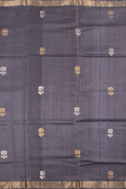 Grey Chhattisgarh Tussar Silk Saree 10059716