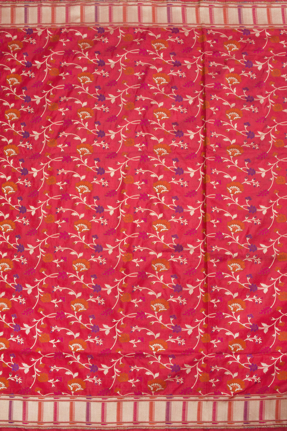 Folly Pink Handloom Banarasi Katrua Katan Silk Saree 10061267