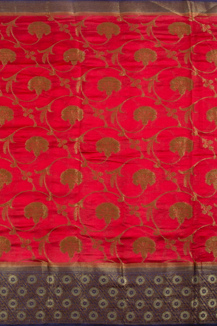 Red Handloom Banarasi Summer Silk Saree 10061304