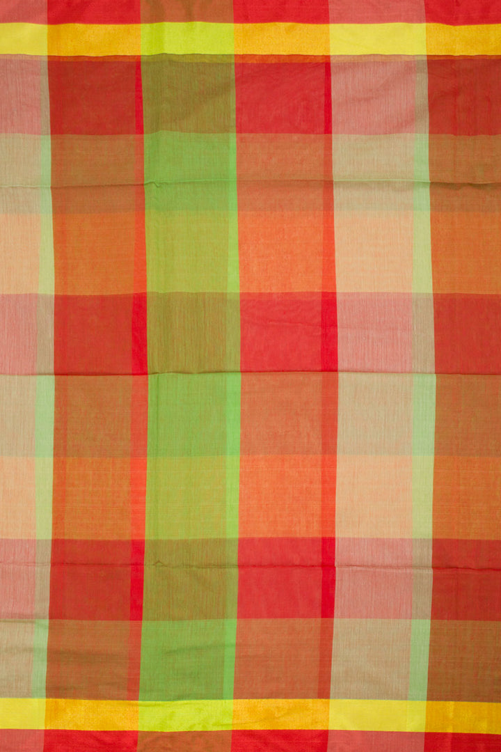 Multicolour Handloom  Bengal Cotton Saree 10061101