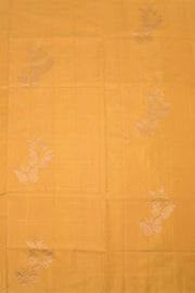 Butter Yellow Handloom Borderless Kanjivaram Soft Silk Saree 10059460