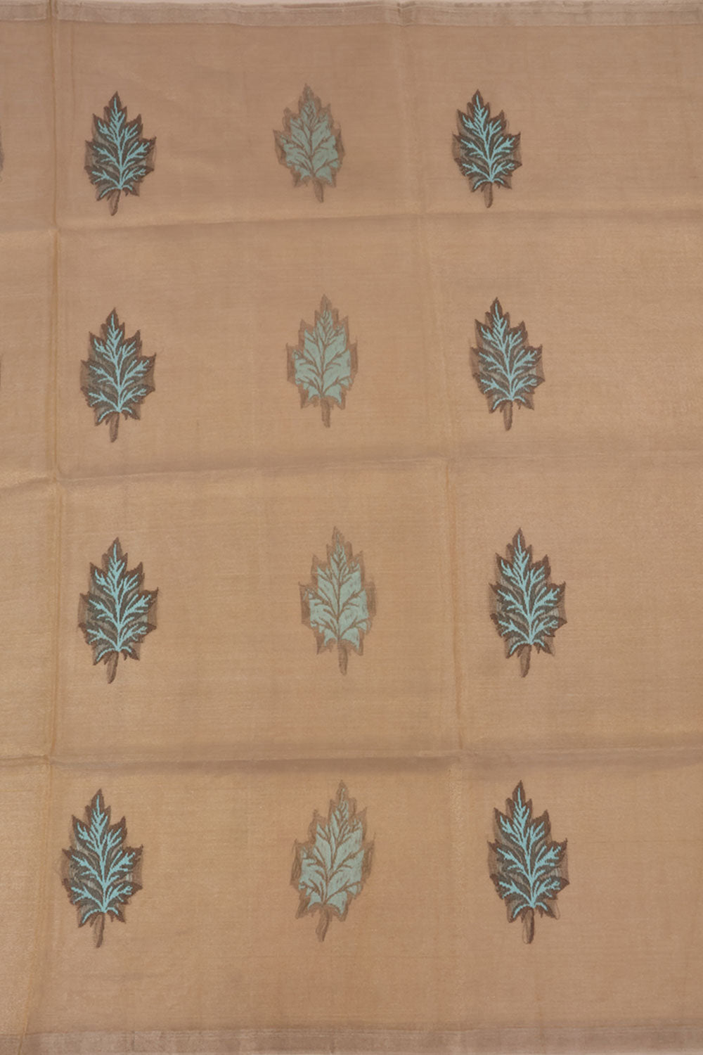 Metallic Gold Handloom Borderless Tissue Silk Saree 10059476
