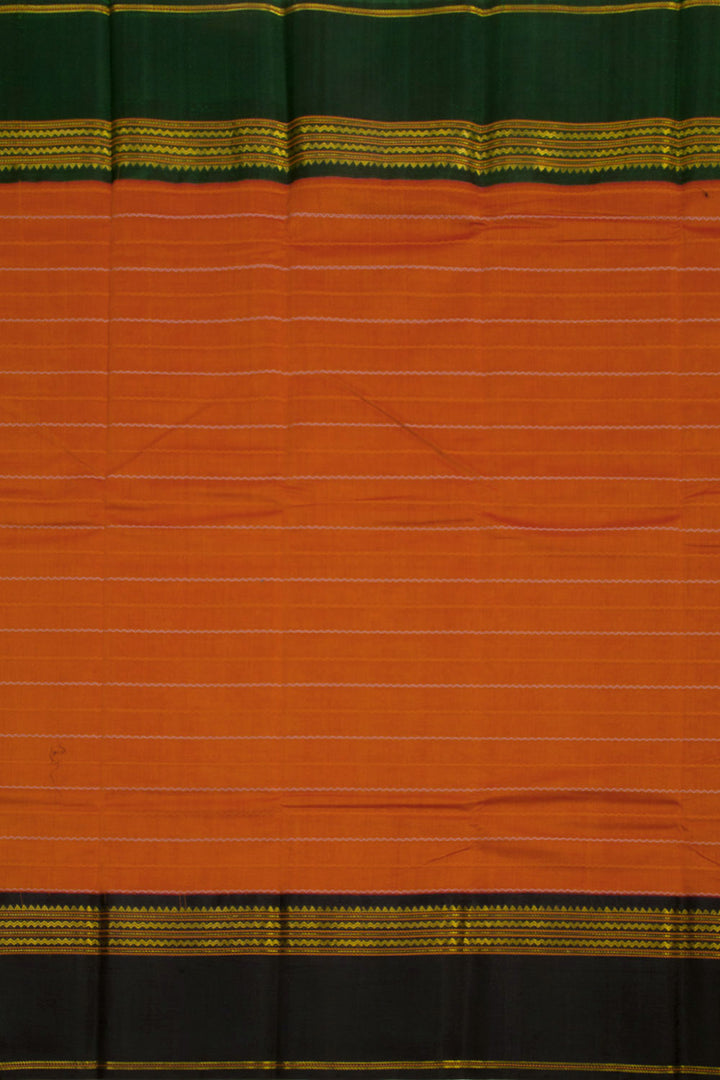 Orange Handloom Kanchi Silk Cotton Saree 10061793