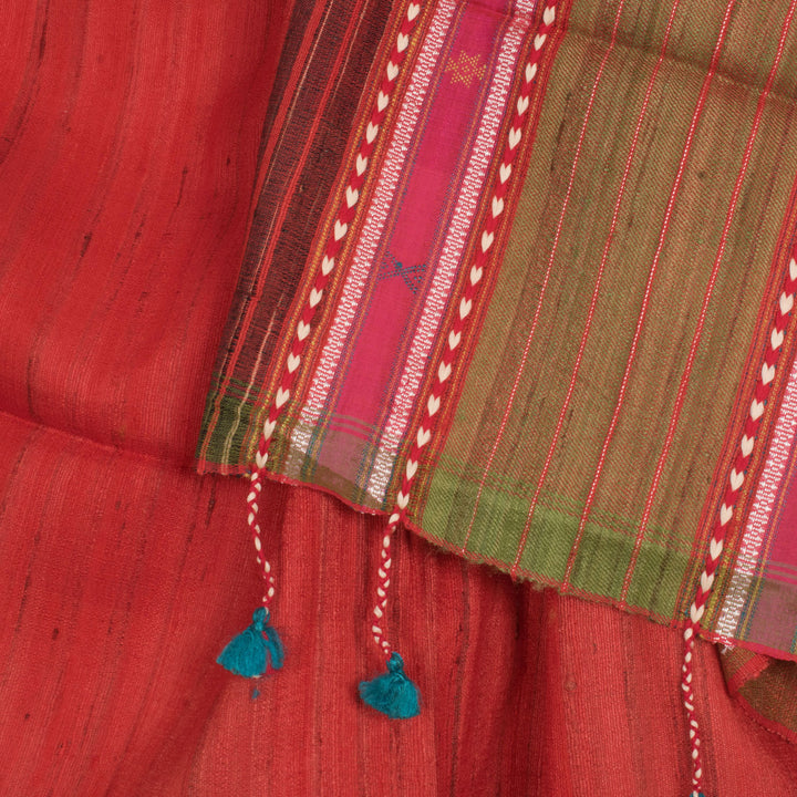 Handwoven Kutchi Weave Tussar Cotton Dupatta 10056223
