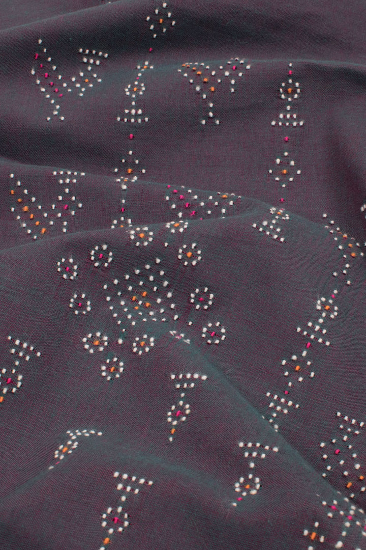 Purple Tangaliya Cotton Kurta Material 10058623