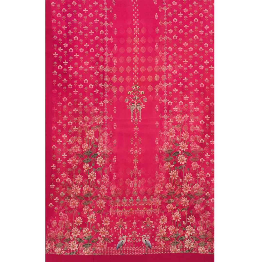 Screen Printed Crepe Silk Salwar Suit Material 10056208