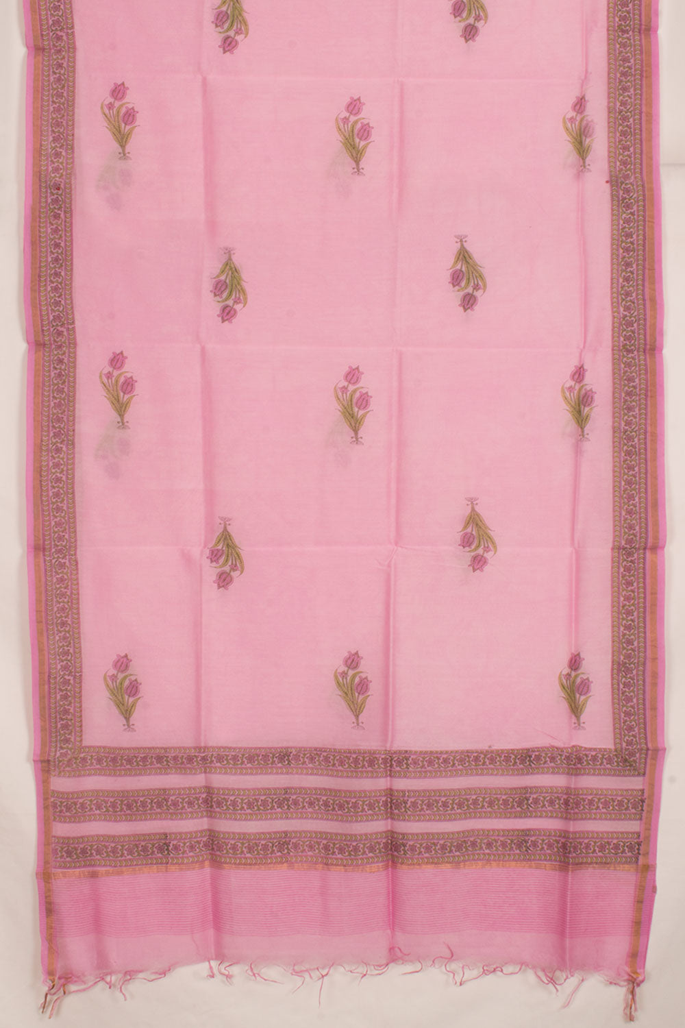 Hand Block Printed Cotton 3-Piece Salwar Suit Material 10058800